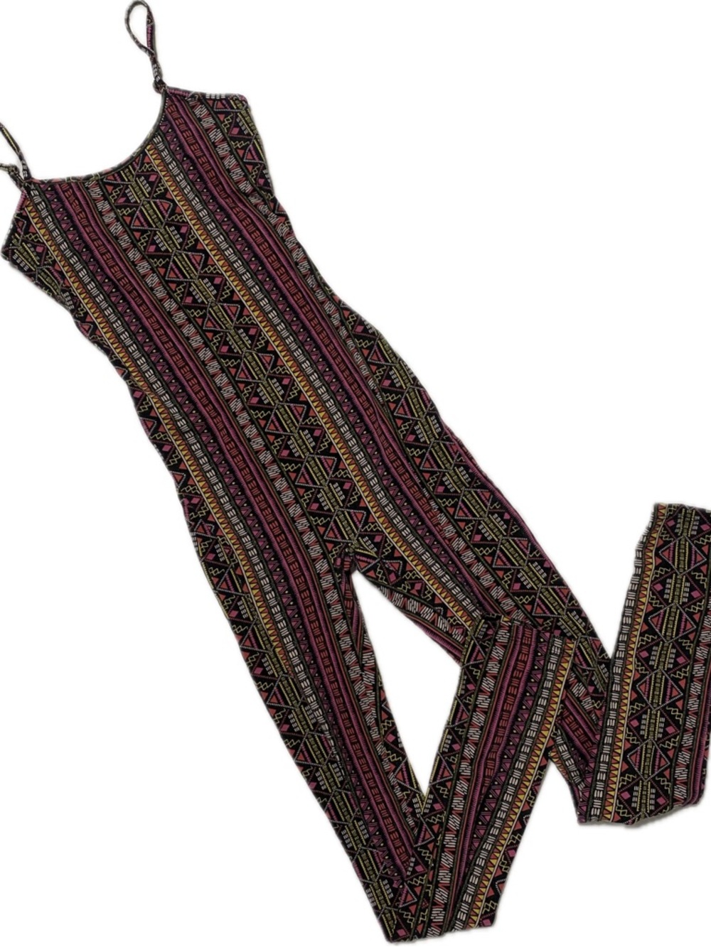 H&M Coachella collection Geometric Striped Jumpsuit in Pink and Black